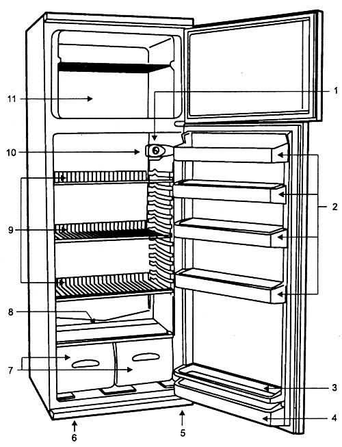Схема холодильника Indesit (Индезит) рис. 1